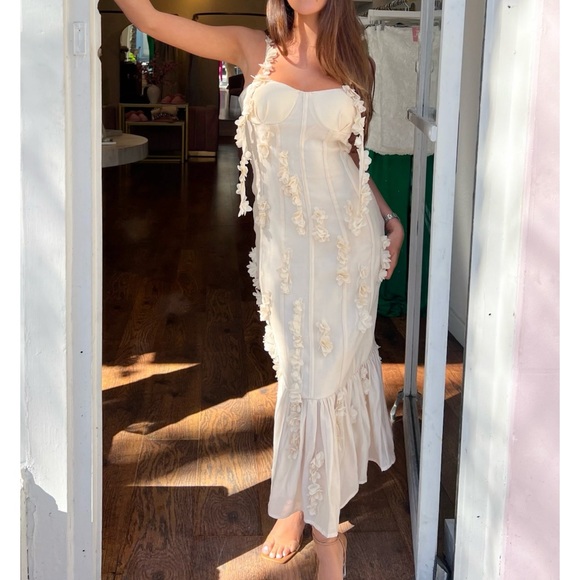 Boutique Flower Linen Dress NWT - Picture 2 of 5